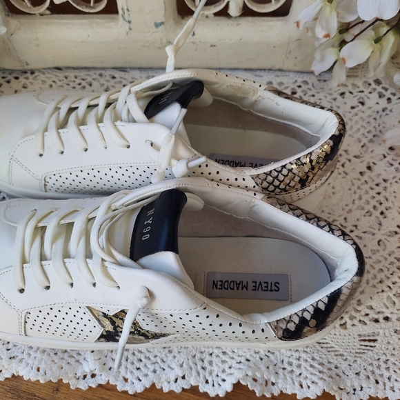 Steve Madden Havana leather sneakers size 10 - Picture 9 of 10